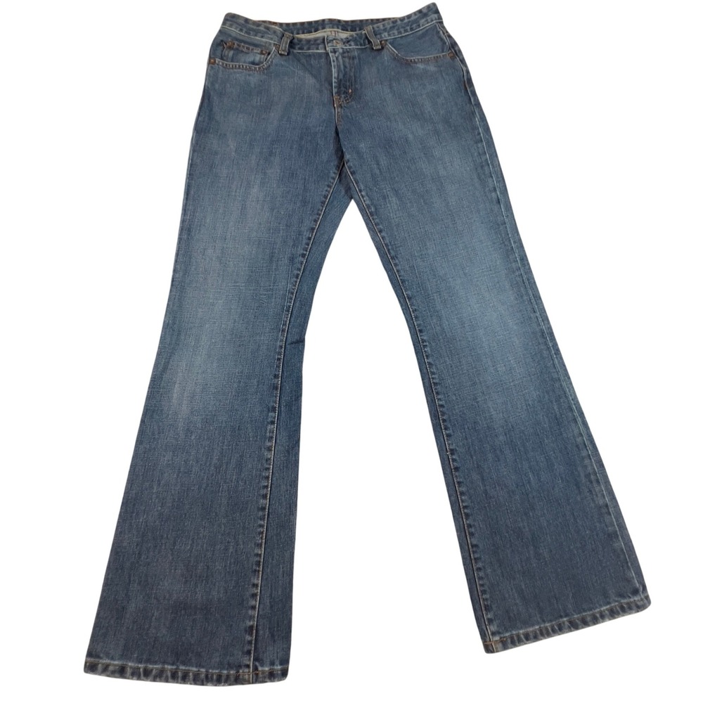 Lauren Jean Co. Kelly Jean Blue Denim Bootcut Jean Size 10 Stonewash Logo Cotton